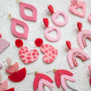  Pink Heart Dangle Earring Collection