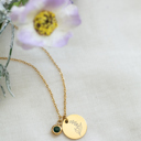  Birthstone and Birth Flower Necklace