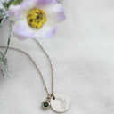  Birthstone and Birth Flower Necklace