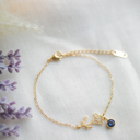 September Birthstone and Birth Flower Bracelet