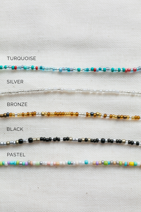 Initial Letter Beaded Choker Necklace