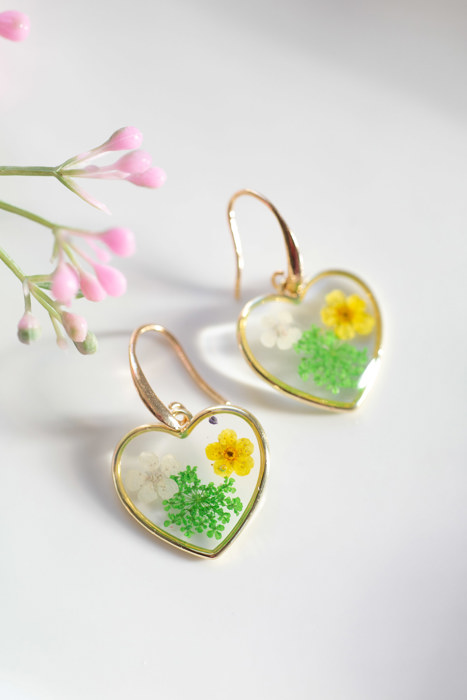Pressed Flower Earrings