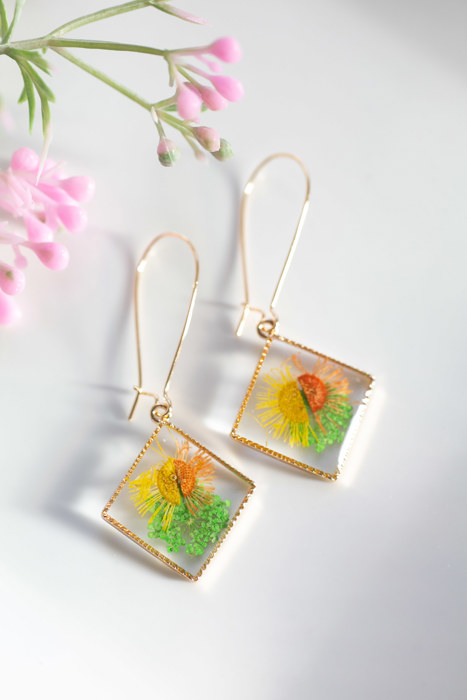 Pressed Flower Earrings