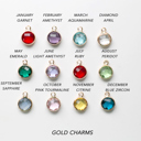  Birthstone Charm Bangle Bracelet
