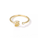 B Gold Initial Letter Ring | Initial Jewelry