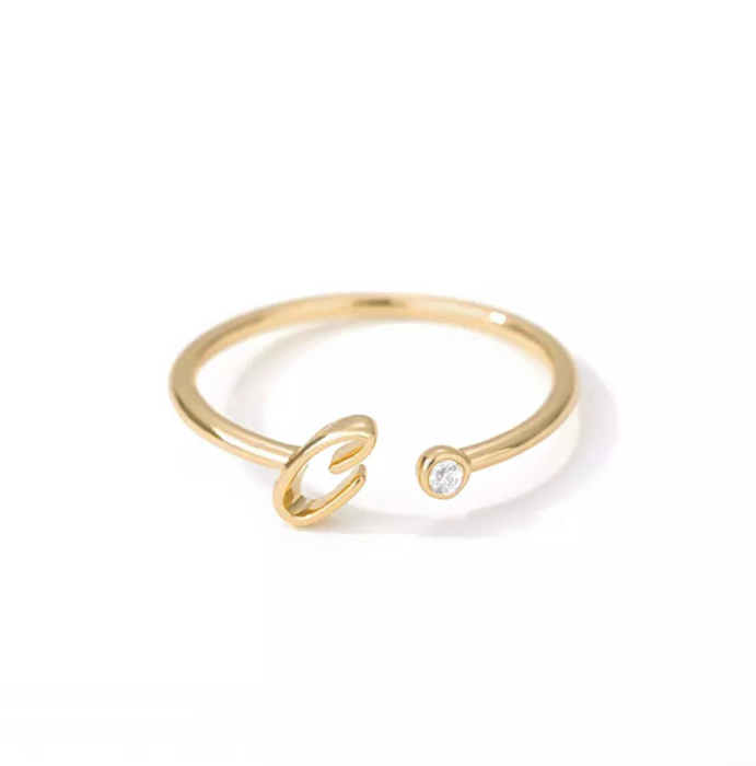 Initial Letter Ring | Initial Jewelry