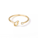 C Gold Initial Letter Ring | Initial Jewelry