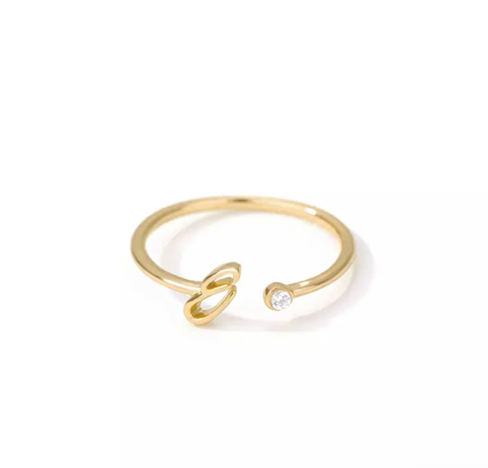 Initial Letter Ring | Initial Jewelry