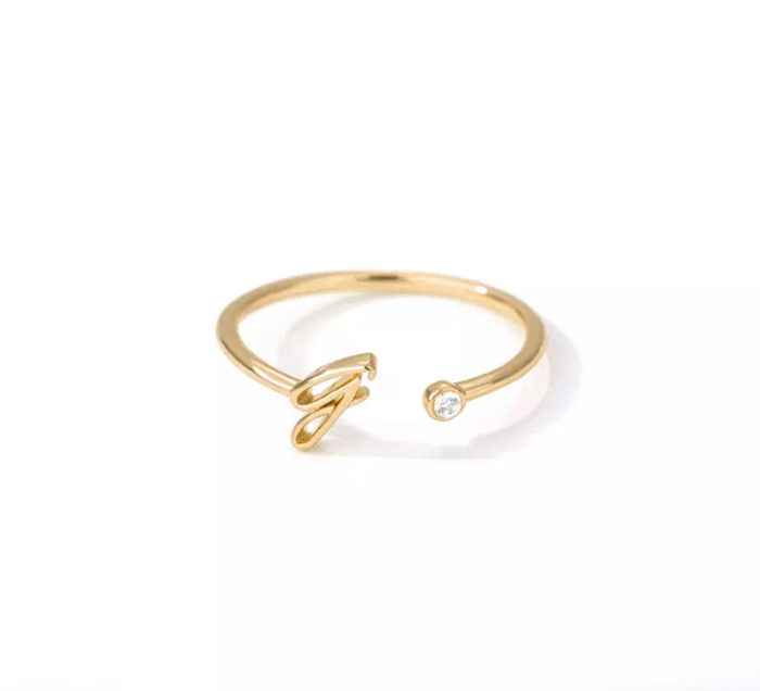 Initial Letter Ring | Initial Jewelry