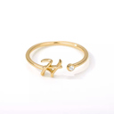 H Gold Initial Letter Ring | Initial Jewelry