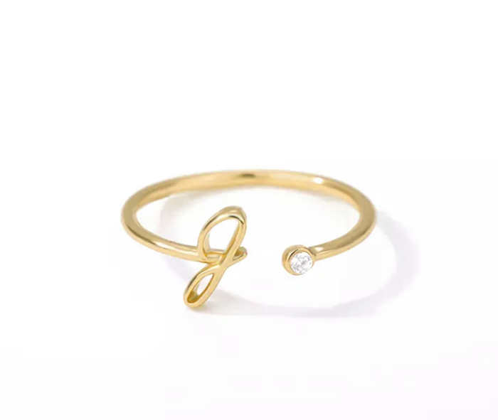 Initial Letter Ring | Initial Jewelry