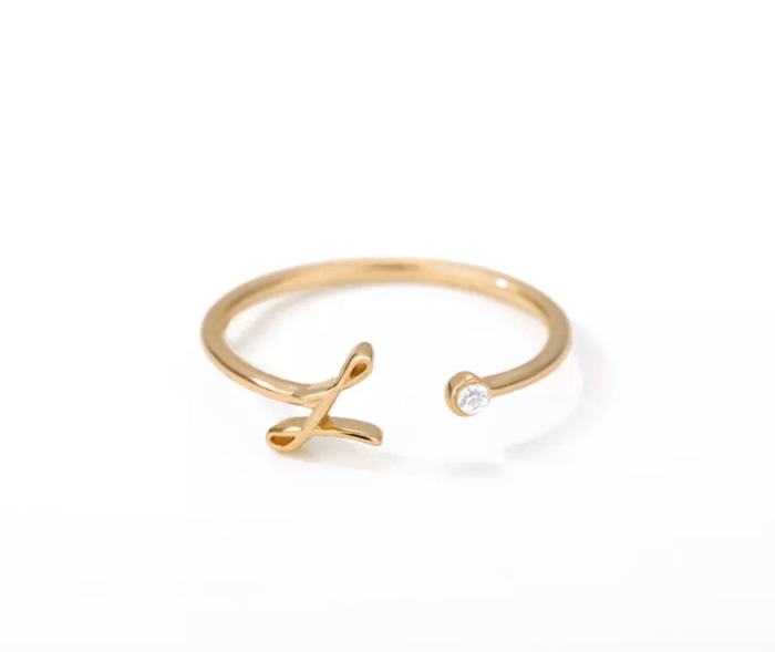 Initial Letter Ring | Initial Jewelry