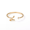 L Gold Initial Letter Ring | Initial Jewelry