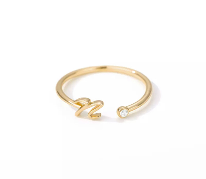Initial Letter Ring | Initial Jewelry
