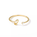 Q Gold Initial Letter Ring | Initial Jewelry