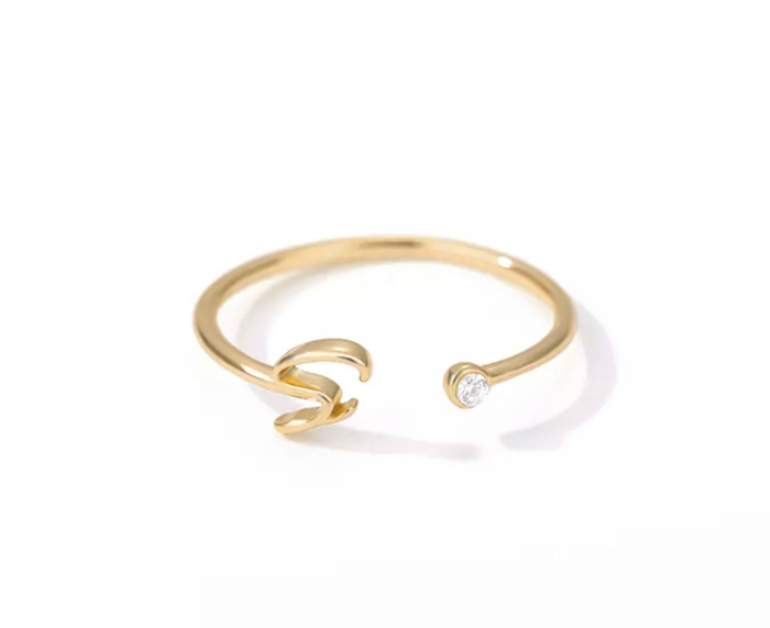 Initial Letter Ring | Initial Jewelry