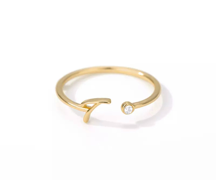 Initial Letter Ring | Initial Jewelry