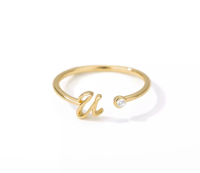 Initial Letter Ring | Initial Jewelry