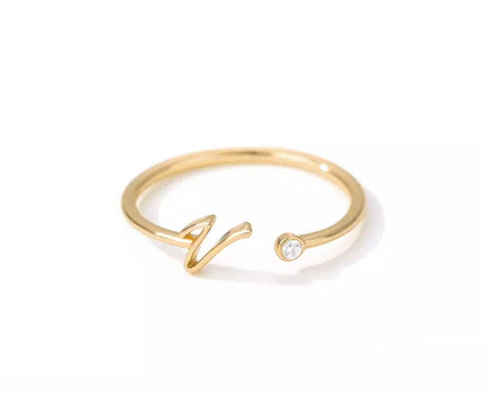 Initial Letter Ring | Initial Jewelry