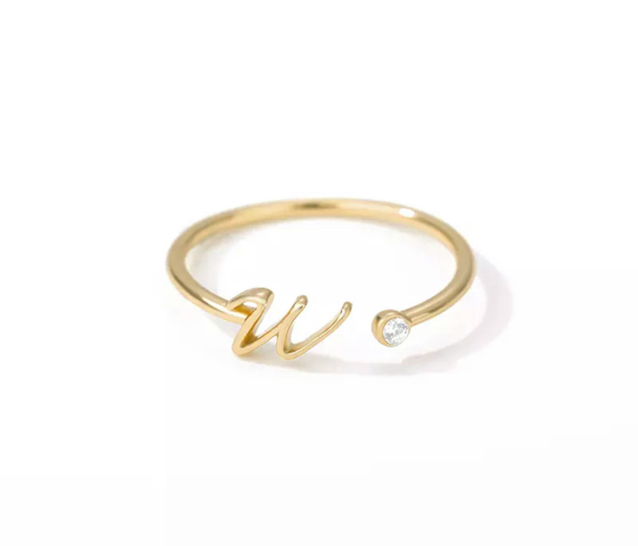 Initial Letter Ring | Initial Jewelry