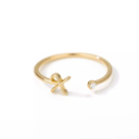 X Gold Initial Letter Ring | Initial Jewelry