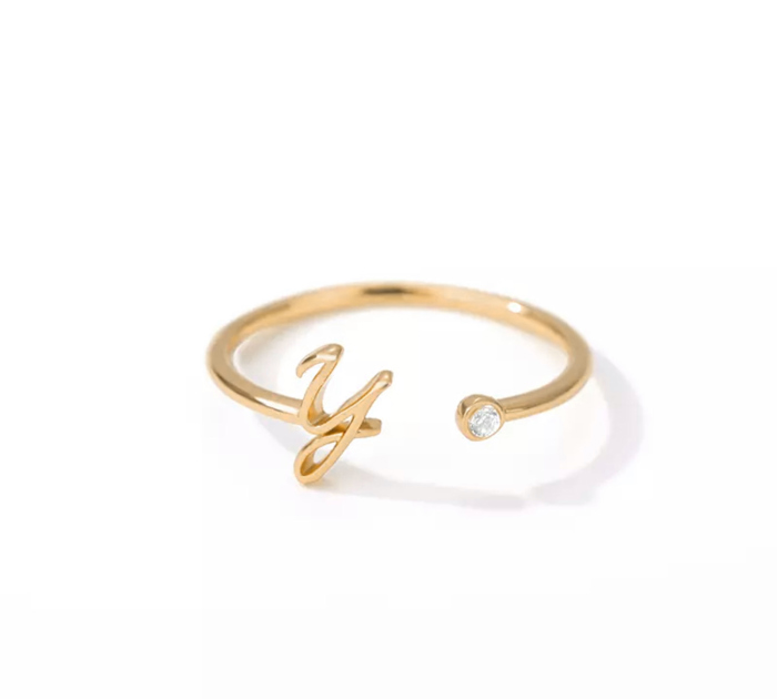 Initial Letter Ring | Initial Jewelry
