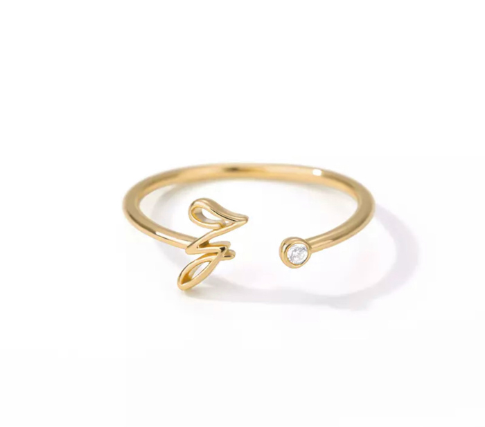 Initial Letter Ring | Initial Jewelry