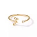 Z Gold Initial Letter Ring | Initial Jewelry
