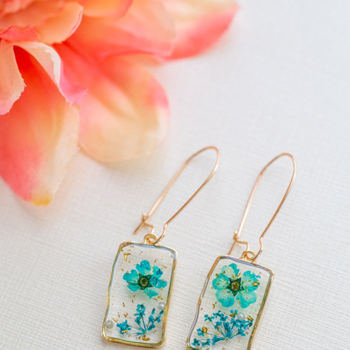 Pressed Flower Earrings
