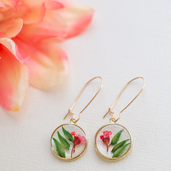 Pressed Flower Earrings
