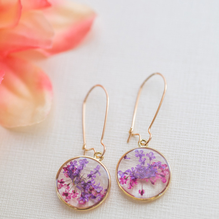 Pressed Flower Earrings