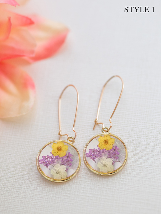 Pressed Flower Earrings