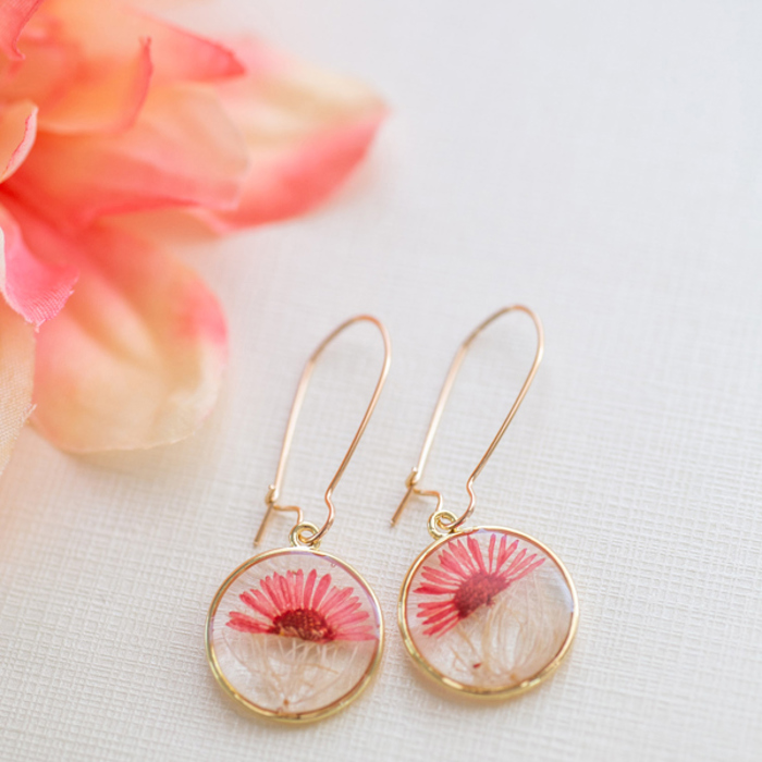 Pressed Flower Earrings