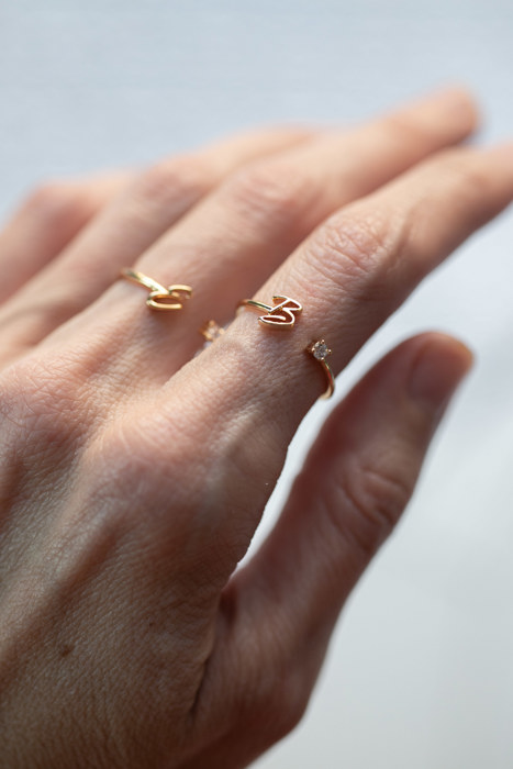 Initial Letter Ring | Initial Jewelry