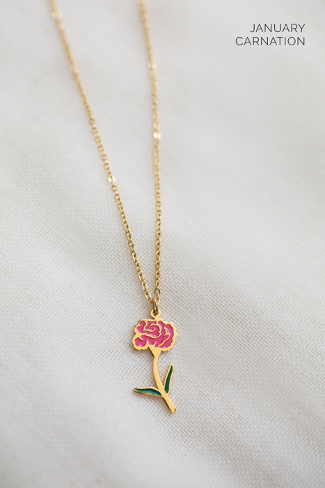 Colorful Birth Flower Necklace