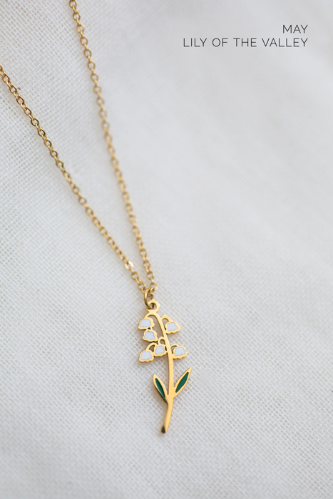 Colorful Birth Flower Necklace