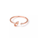 E Rose Gold Initial Letter Ring | Initial Jewelry