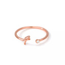 F Rose Gold Initial Letter Ring | Initial Jewelry