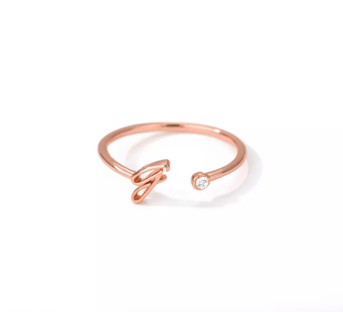 Initial Letter Ring | Initial Jewelry