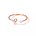 I Rose Gold Initial Letter Ring | Initial Jewelry