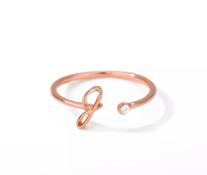 Initial Letter Ring | Initial Jewelry