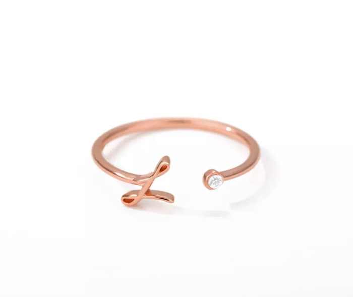 Initial Letter Ring | Initial Jewelry