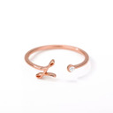 L Rose Gold Initial Letter Ring | Initial Jewelry