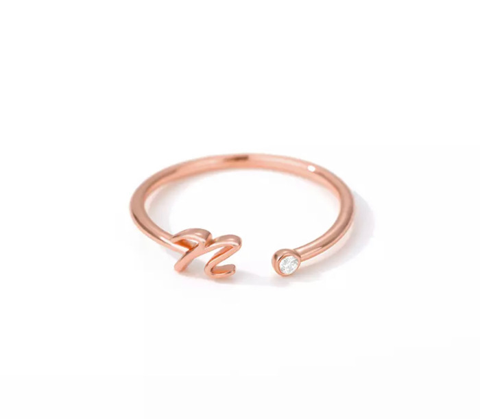 Initial Letter Ring | Initial Jewelry