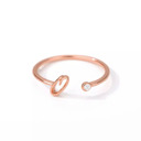 O Rose Gold Initial Letter Ring | Initial Jewelry