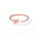 P Rose Gold Initial Letter Ring | Initial Jewelry