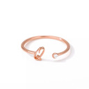 Q Pink Initial Letter Ring | Initial Jewelry