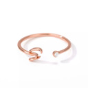 S Rose Gold Initial Letter Ring | Initial Jewelry