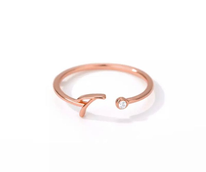 Initial Letter Ring | Initial Jewelry