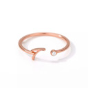 T Rose Gold Initial Letter Ring | Initial Jewelry